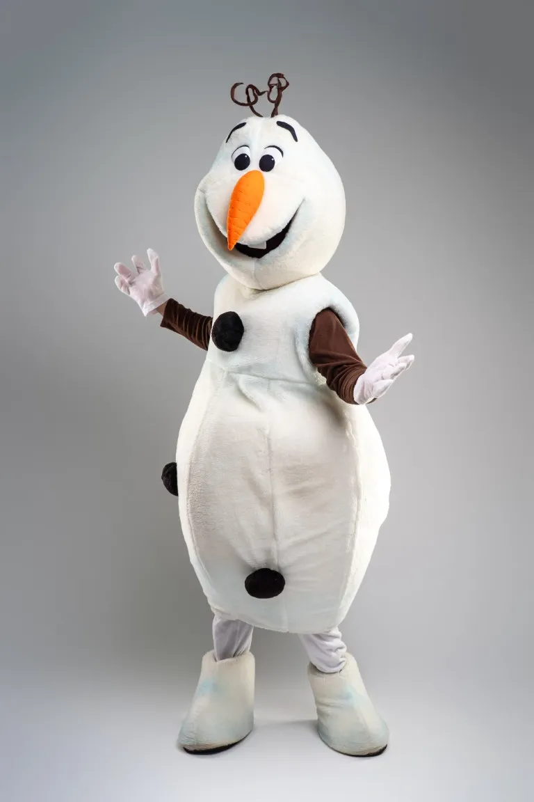 inchiriere mascota Olaf Frozen Seeria Events, personaj vesel din filmul Frozen pentru petreceri tematice de iarnă
